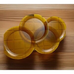 Tupperware Orange Amber‎ Charger Plates Set/4 (11" Diameter)